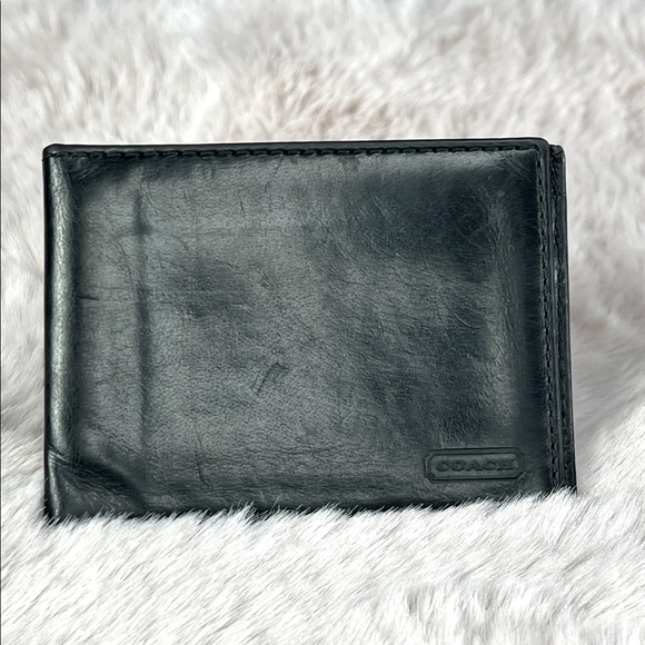 Coach Black Leather Bifold Card Holder | Excellent Condition - Picture 1 of 11